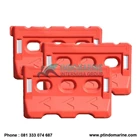 Red HDPE Plastic Road Barrier 1